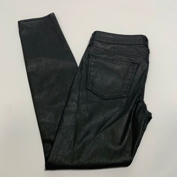 Rich & Skinny Jet Black Shiny Denim Jean - Picture 1 of 8